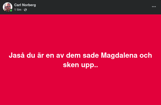 När Magdalena Sken Upp..