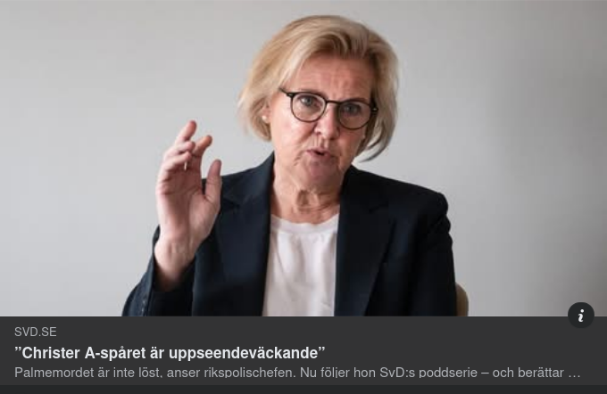 Rikspolischefen Om Palmemordet