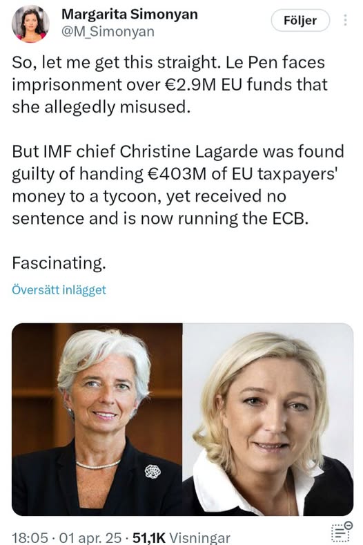 Simonyan Om Le Pen & Lagarde