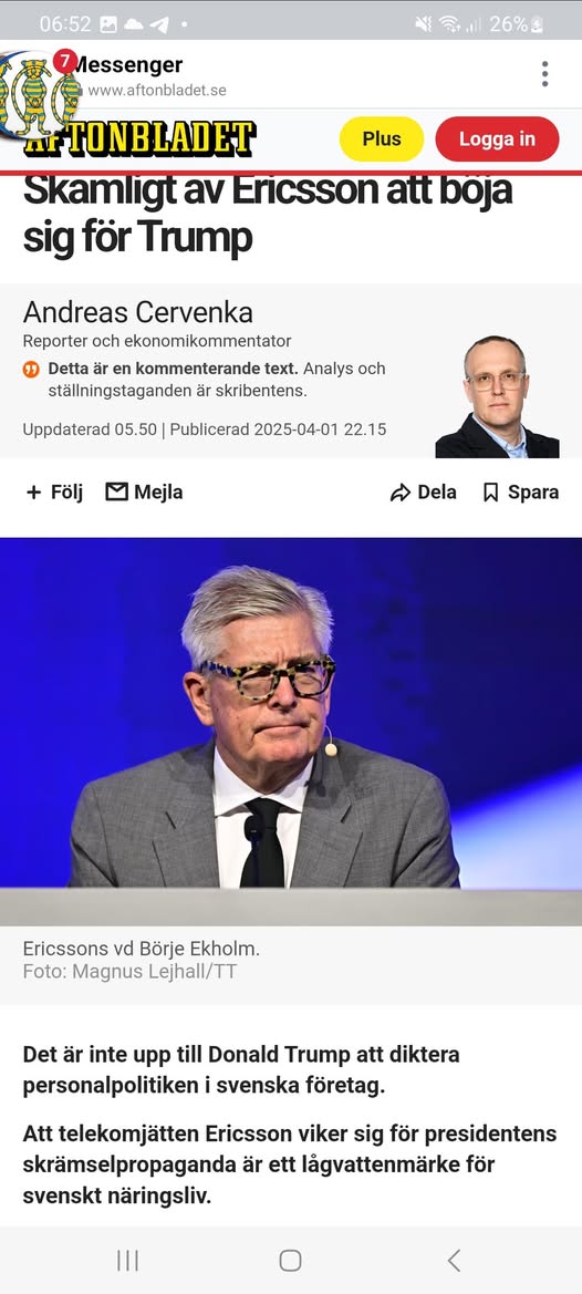 Cervenka & Skamligt Böjande Ericsson