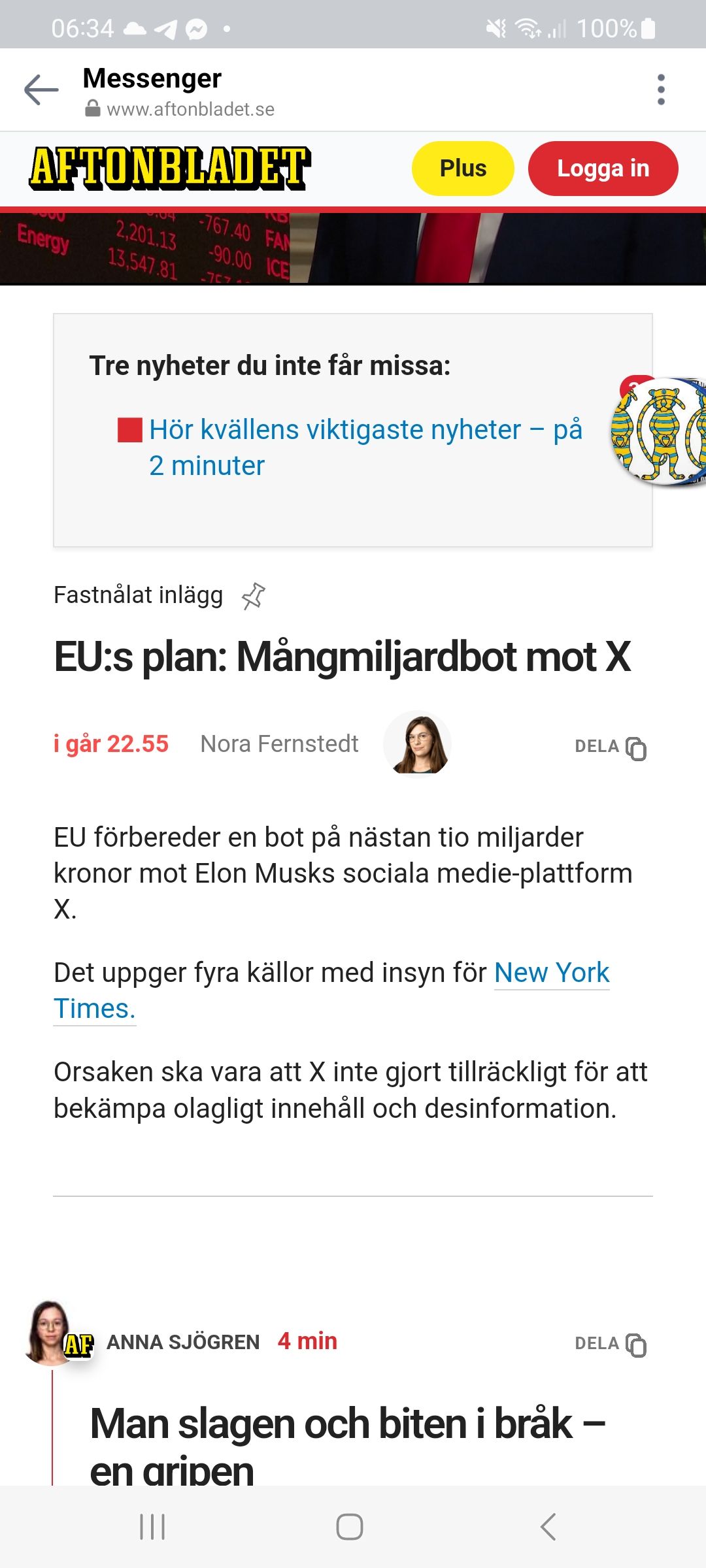 EU Planerar Mångmiljardbot För X