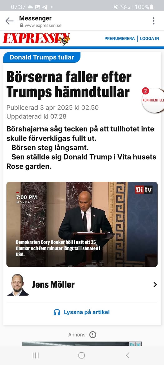 Hämndtullar & Fallande Börser I Expressen
