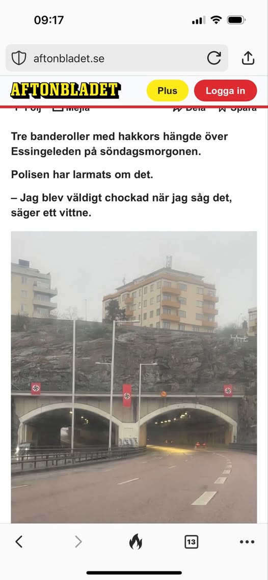 Hakkorsfanor Över Essingeleden