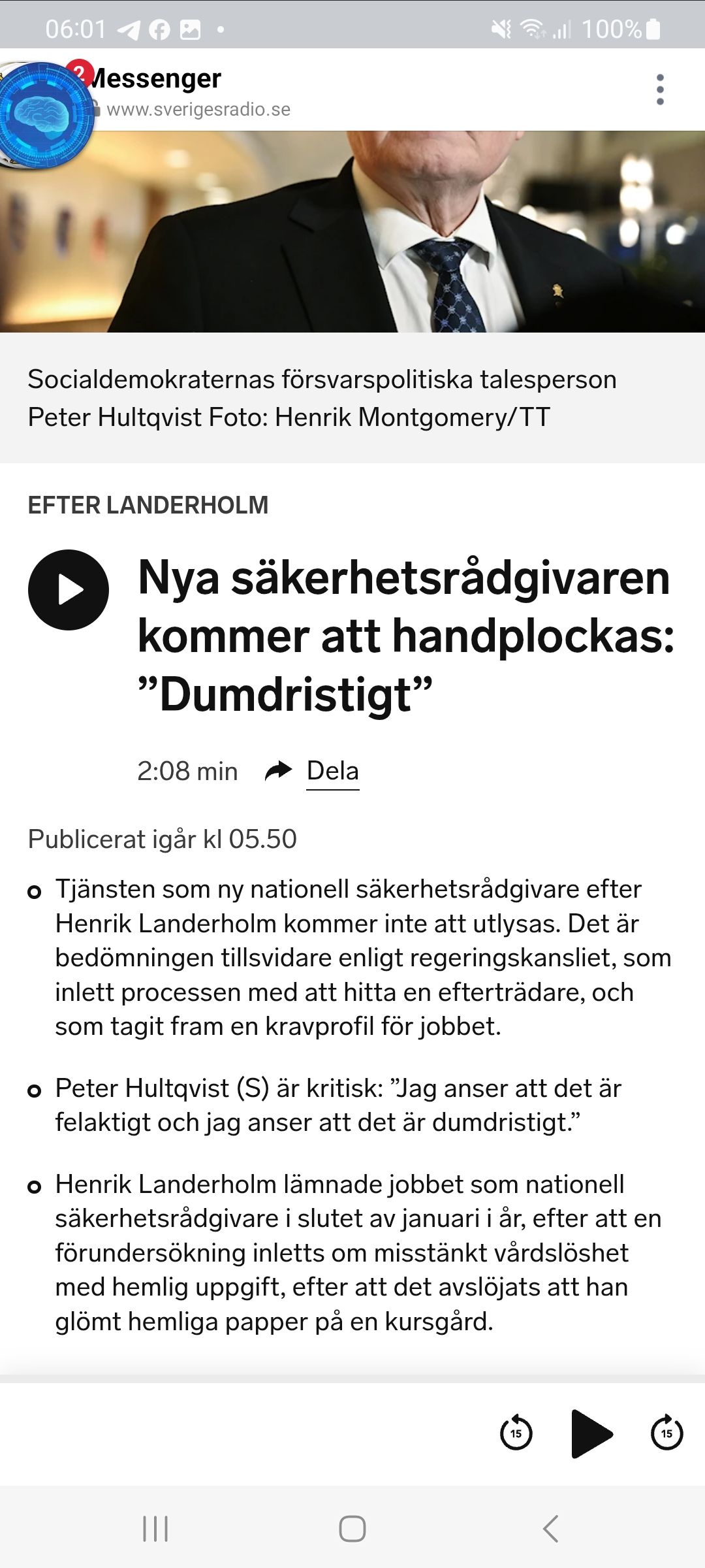 Handplockning Av Ny Säkerhetsrådgivare