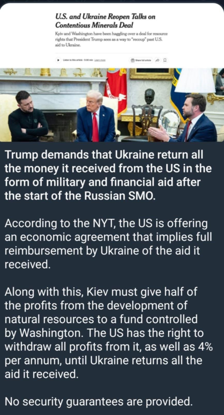 Trumps Krav På Ukraina