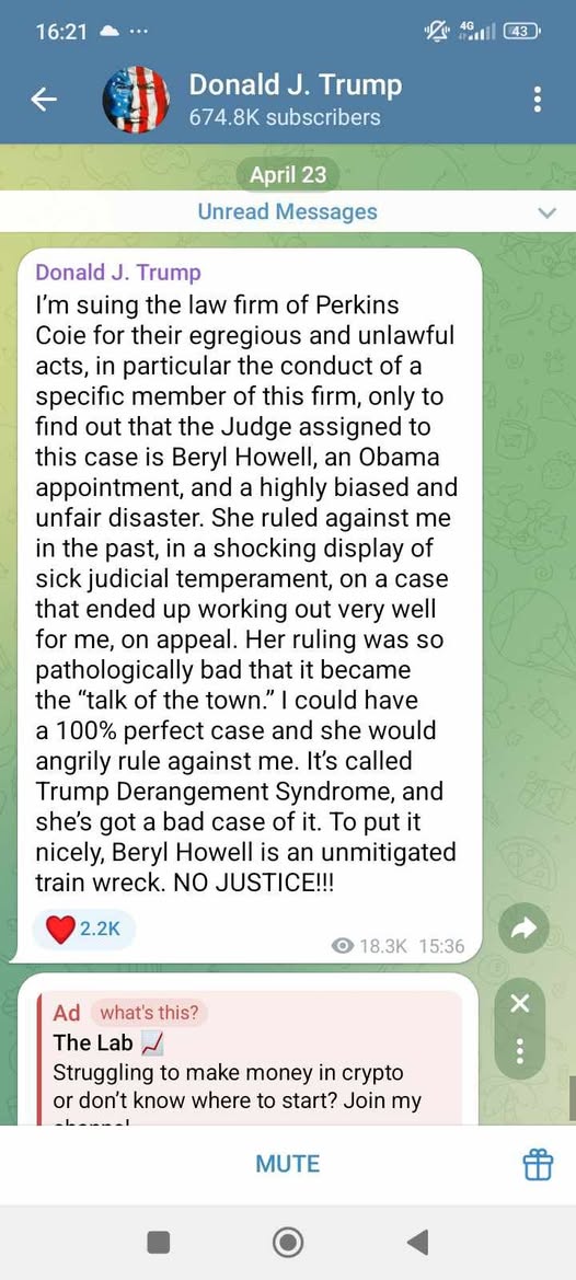 Trump Stämmer Perkins Coie