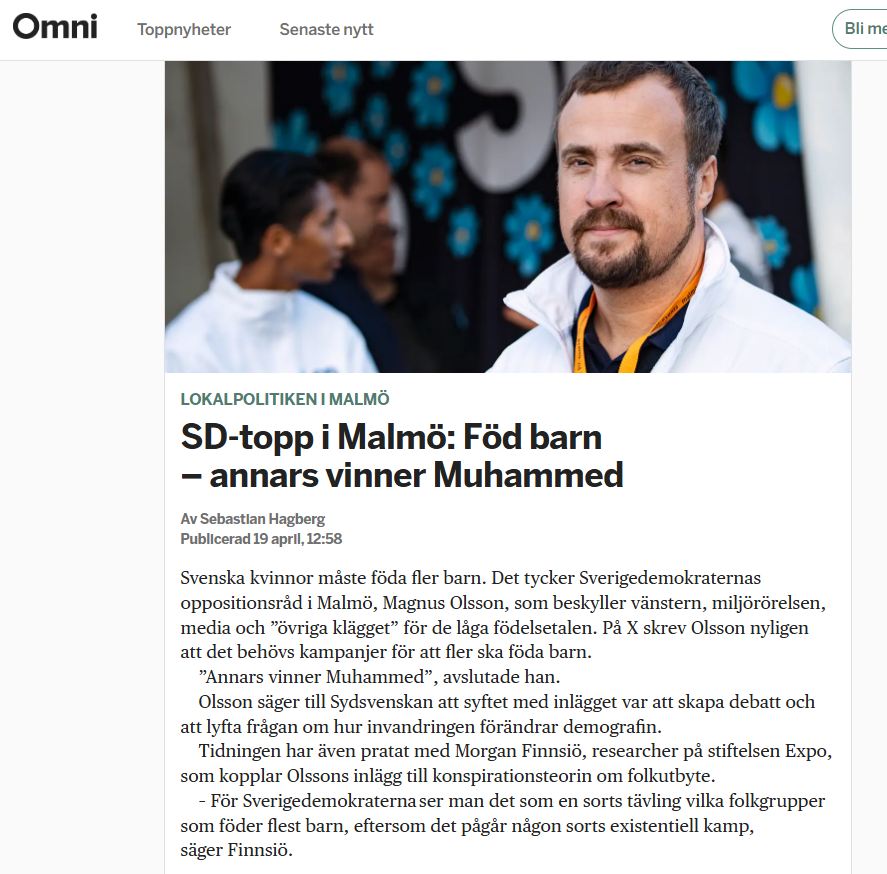 SD-Topp I Malmö: Föd Barn