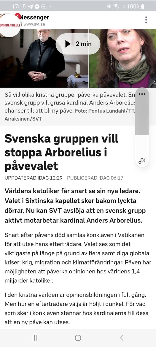 Motverkar Svensk Påve