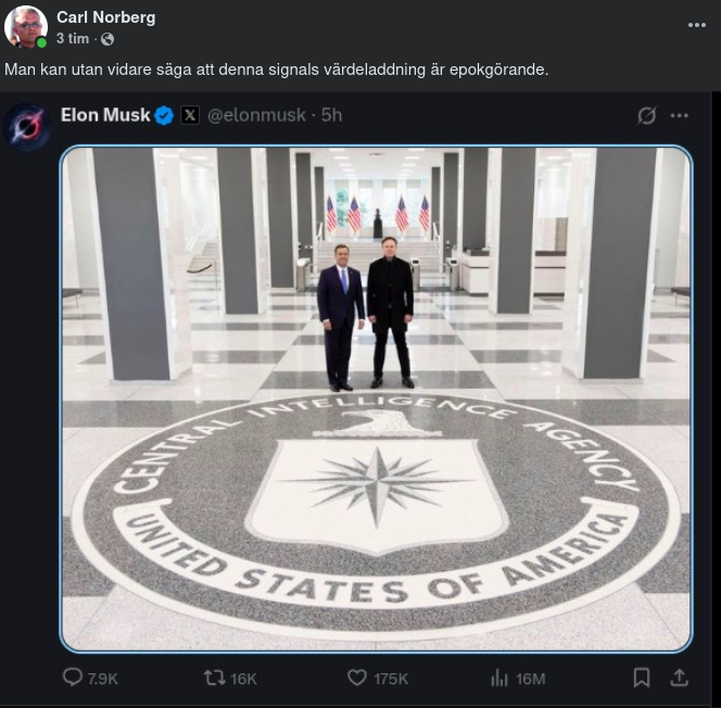 Ratcliffe, Musk & CIA