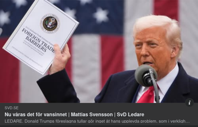 Det Våras För Vansinnet I SvD..