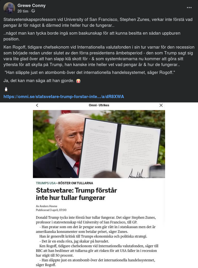 Statsvetare & Oförstående Trump..