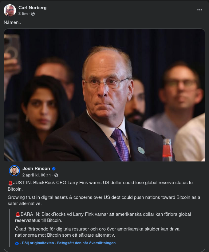 Flink, Dollar & Bitcoin