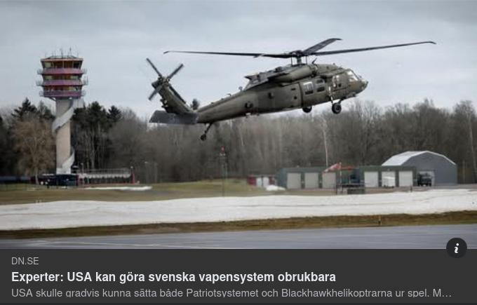 Amerikansk Makt Över Svenska Vapensystem