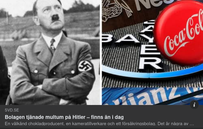 Storbolag & Nazister I SvD 2016