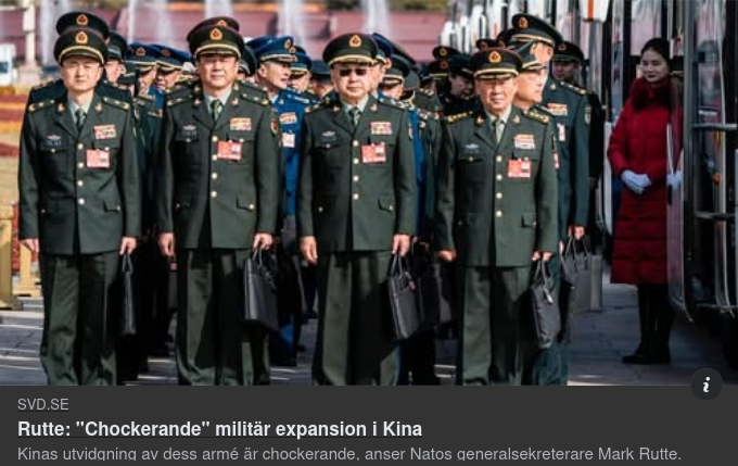 Rutte-Chockerande Kinesisk Militär Expansion
