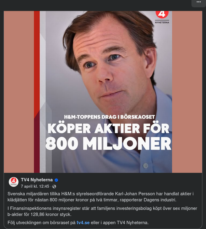 Aktieköpande HM-Persson