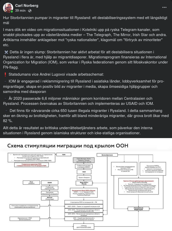 Storbritannien Pumpar Migranter Till Ryssland