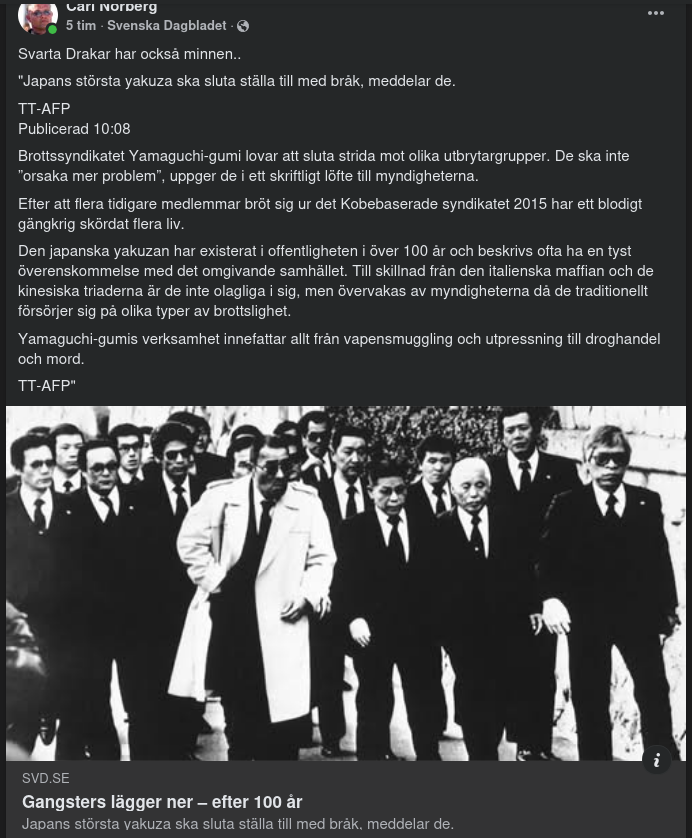 Lovar Att Upphöra Med Yakuza-Bråk