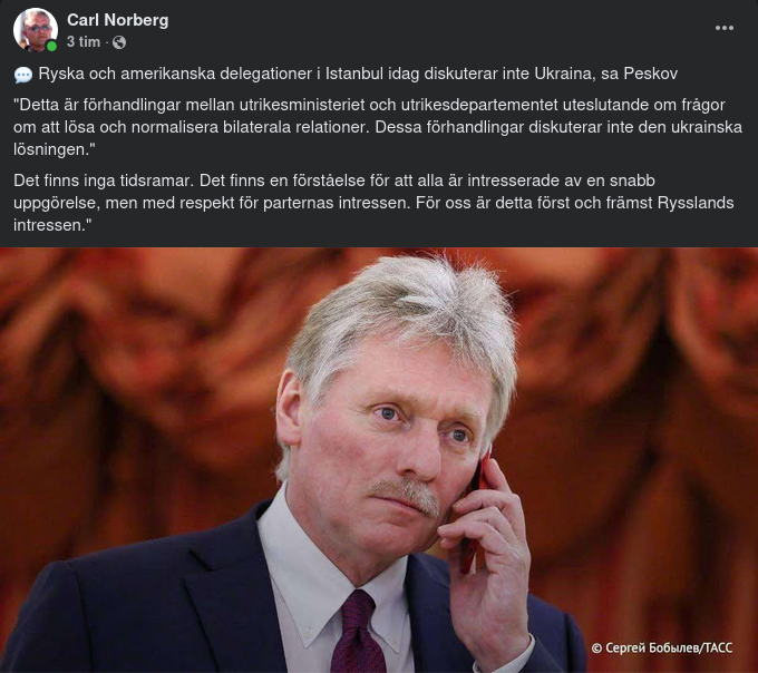 Förhandlingar Utan Ukrainadiskussion