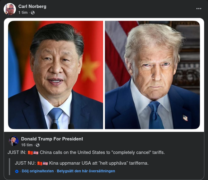 Kina För Tariffslopande