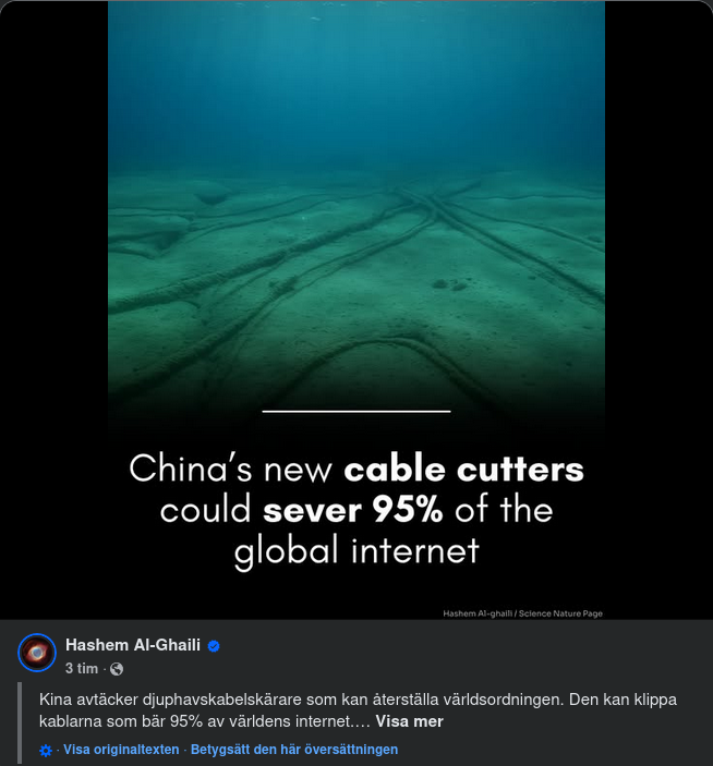 Kinesisk Djuphavskabelklippare