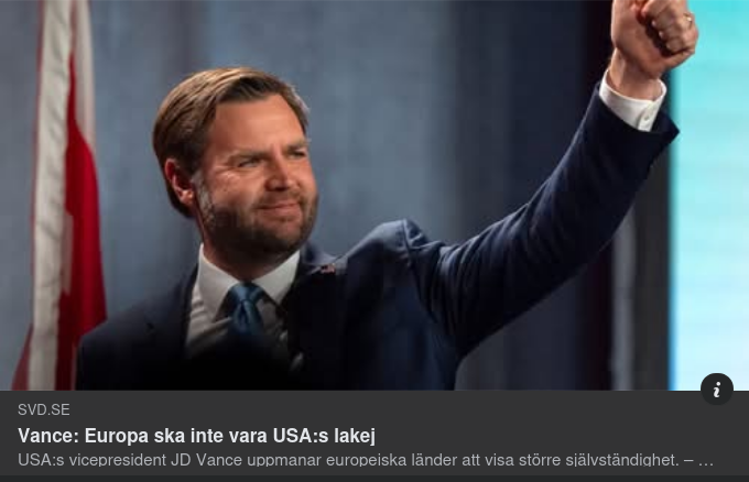 JD Vance Manar Till Europeisk Självständighet