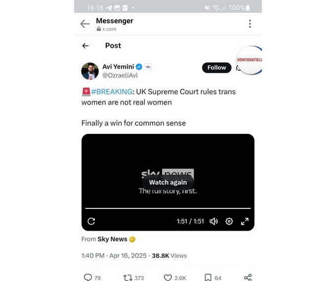 Trans Är Inte Riktiga Kvinnor Enligt HD I Storbritannien