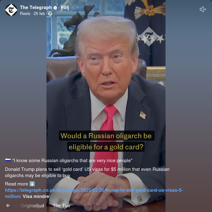 Guldkort För Ryska Oligarker?..