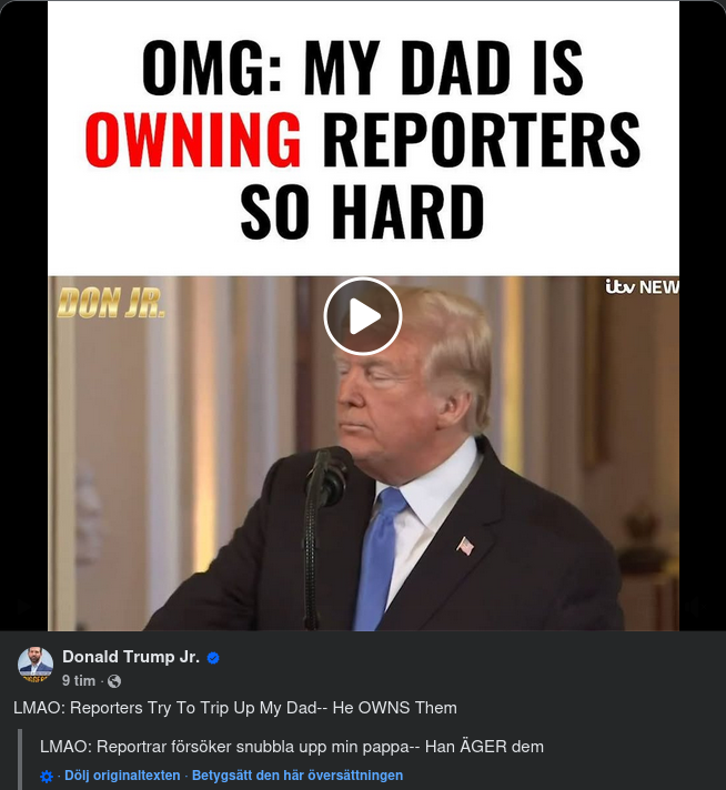 Trump Äger Reportrar