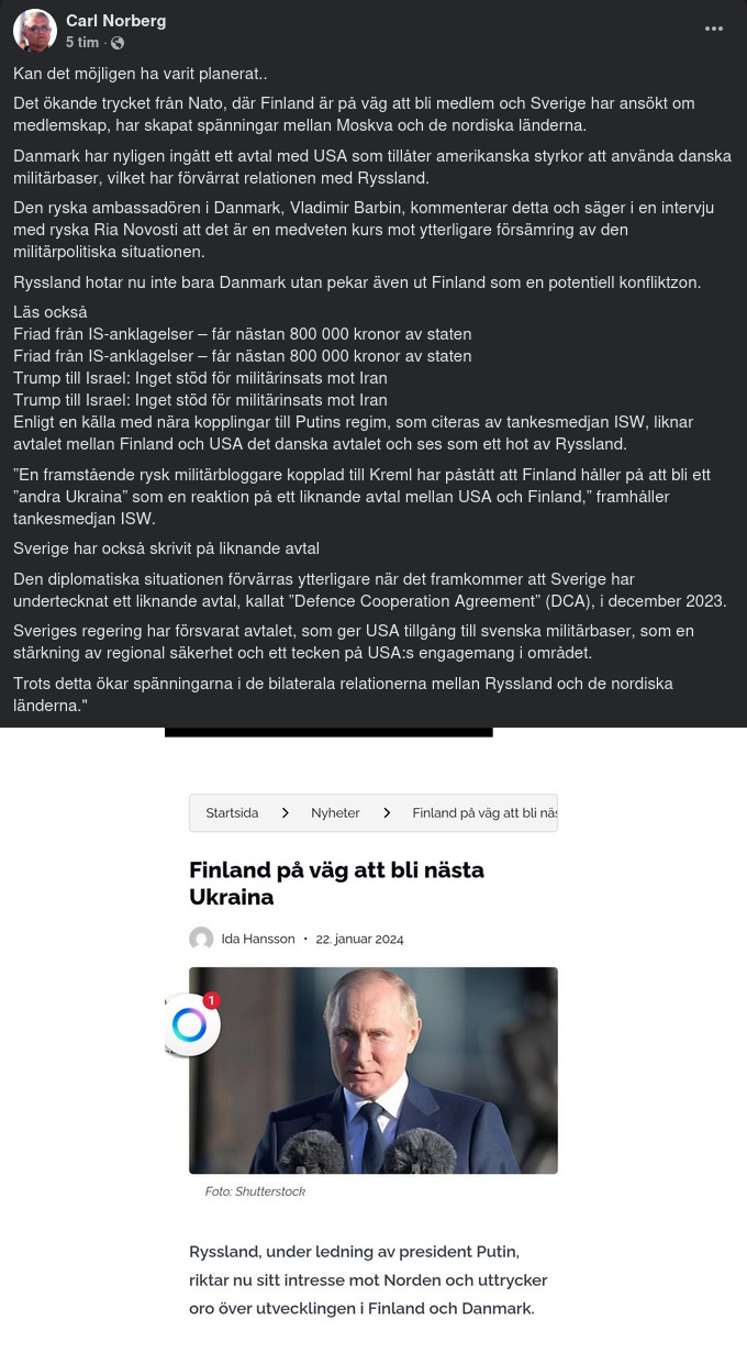 Spänningsökning Mellan Norden & Ryssland