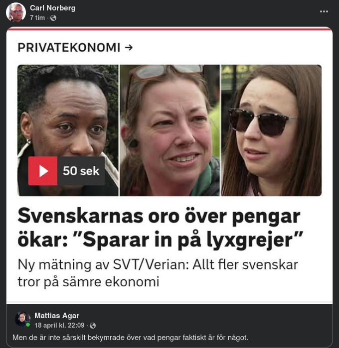 Ekonomiskt & Pengaoroliga Svenskar