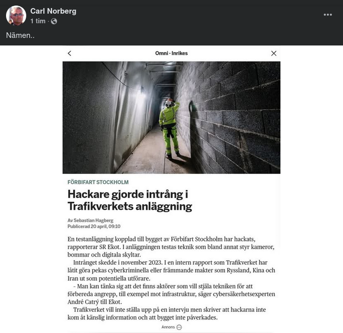 Hackad Trafikverksanläggning