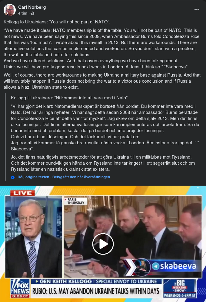Kellogg: Inget Nato För Ukraina