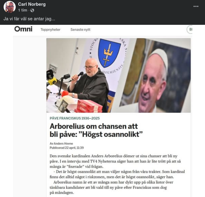 Osannolik Påvechans & Ytterst Olämplig