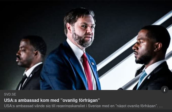 Ovanlig Förfrågan Från USA:s Ambassad..