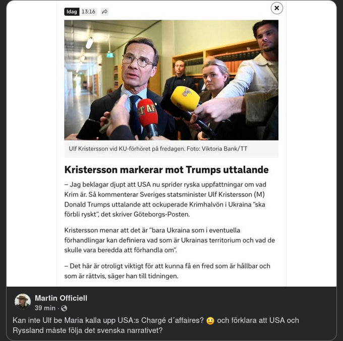 Barnhandlaren Markerar Mot Trump-Uttalande