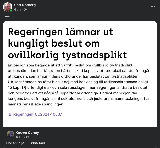 Monarki, Abolition & Ovillkorlig Tystnadsplikt
