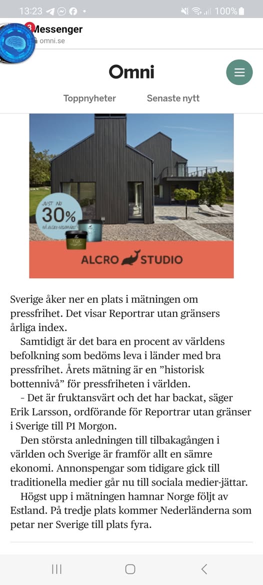 Pressfrihetsmätande Gränslösa Reportrar