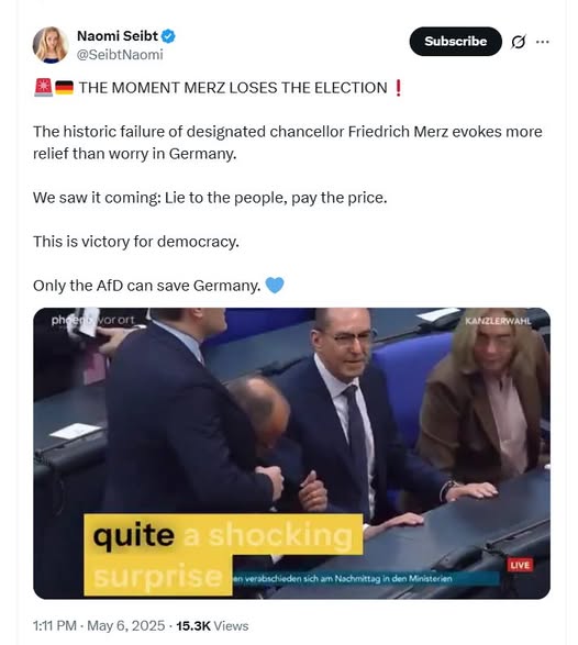 Merz Vald till Kansler I Andra Försöket