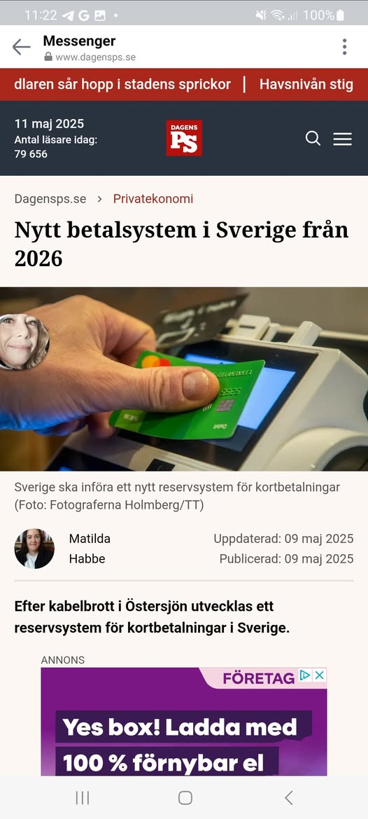 Nytt Betalsystem I Sverige Från 2026