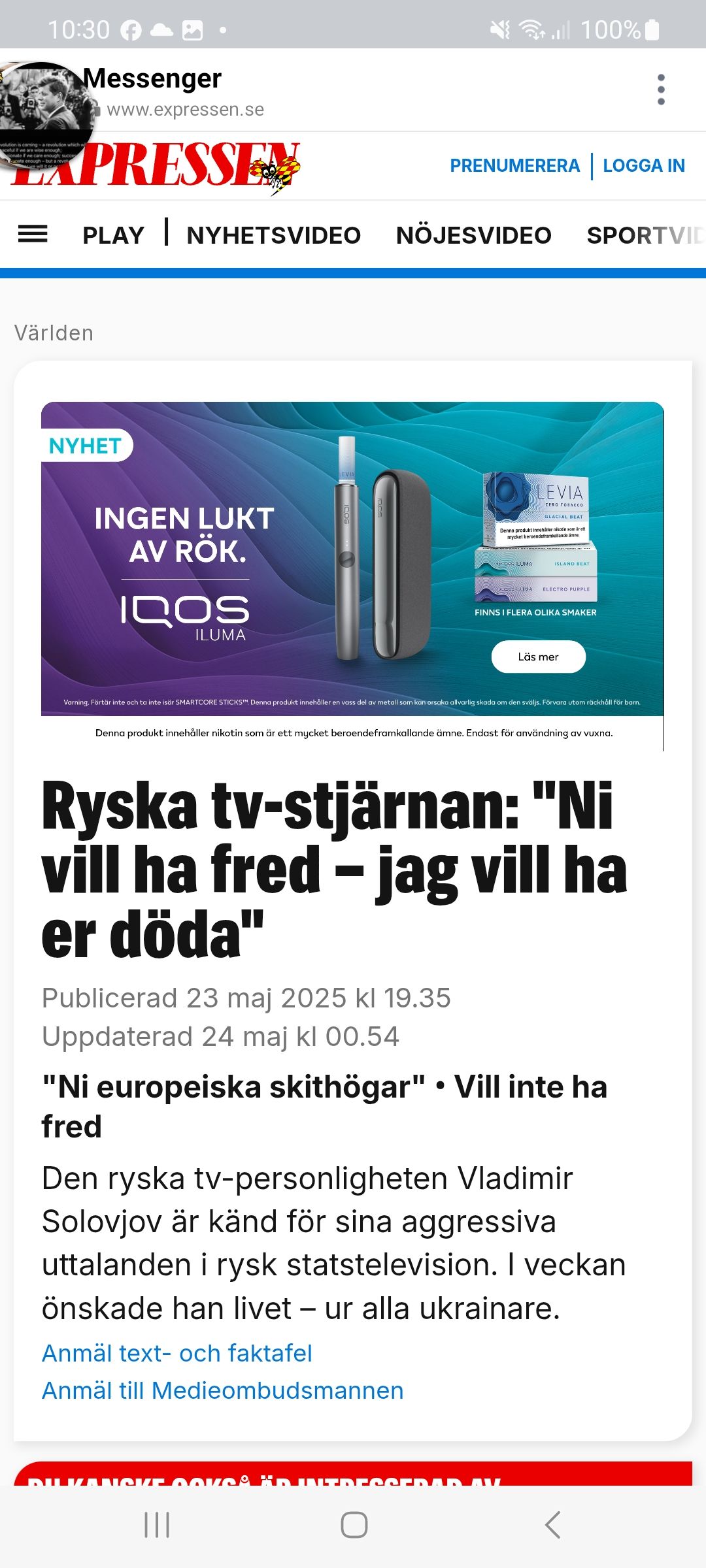 Dödsvilja I Rysk TV