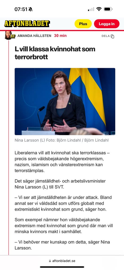 L & Löjtnant Larsson Vill Terrorklassa Kvinnohat