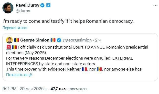 AI Med Durov & Det Rumänska Valet