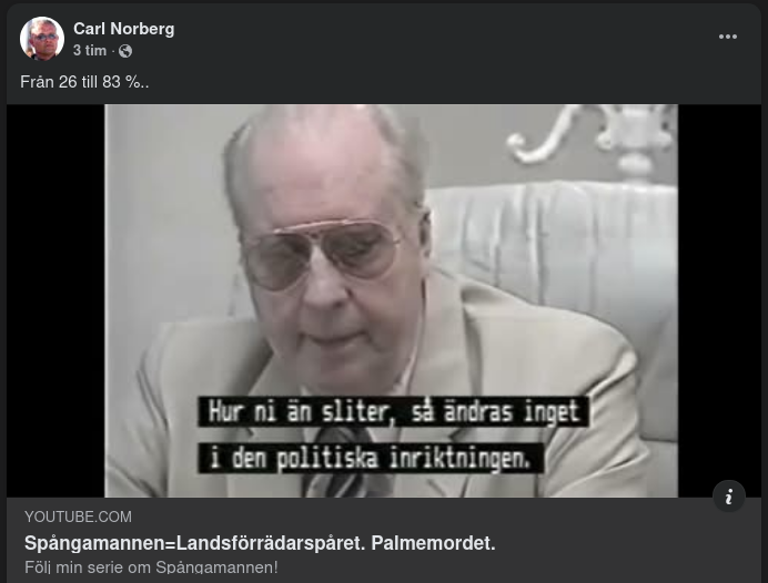 Spångamannen = Landsförrädarspåret. Palmemordet.