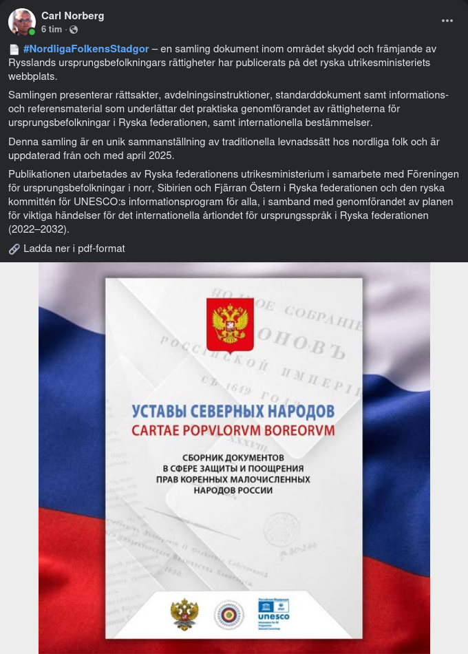 Nordliga Folkens Stadgor I Ryssland