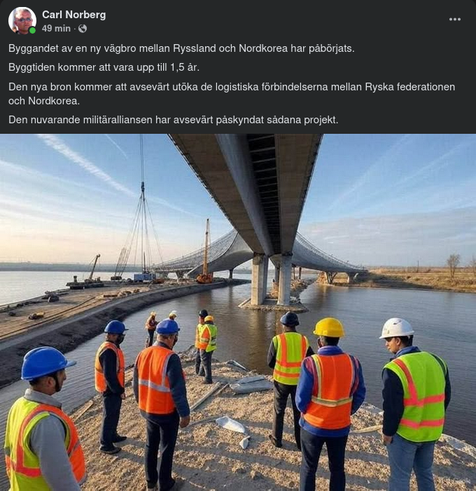 Ny Vägbro Mellan Ryssland & Nordkorea