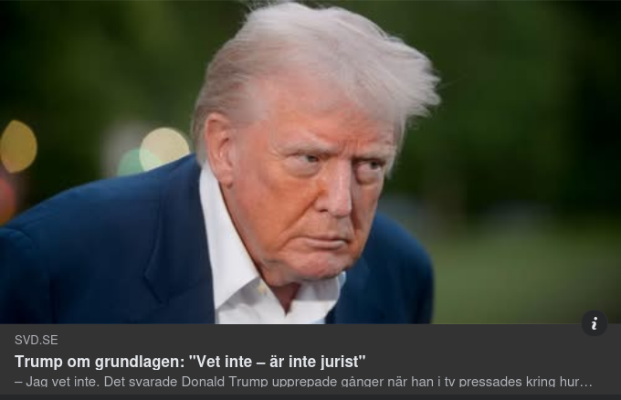 Trump Vet Inte Men Har Lysande Jurister..