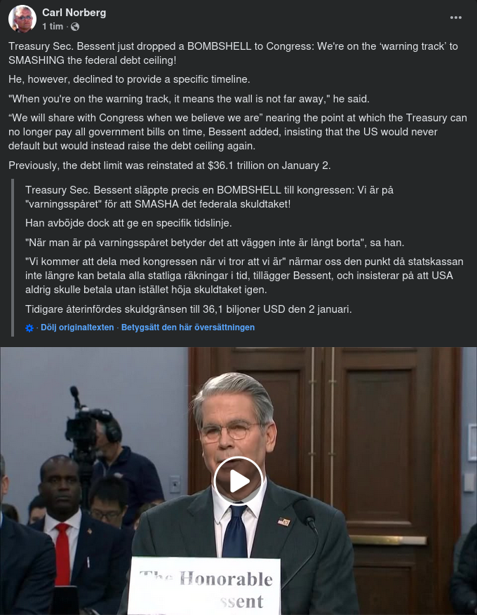 Bessent & Skuldtaket