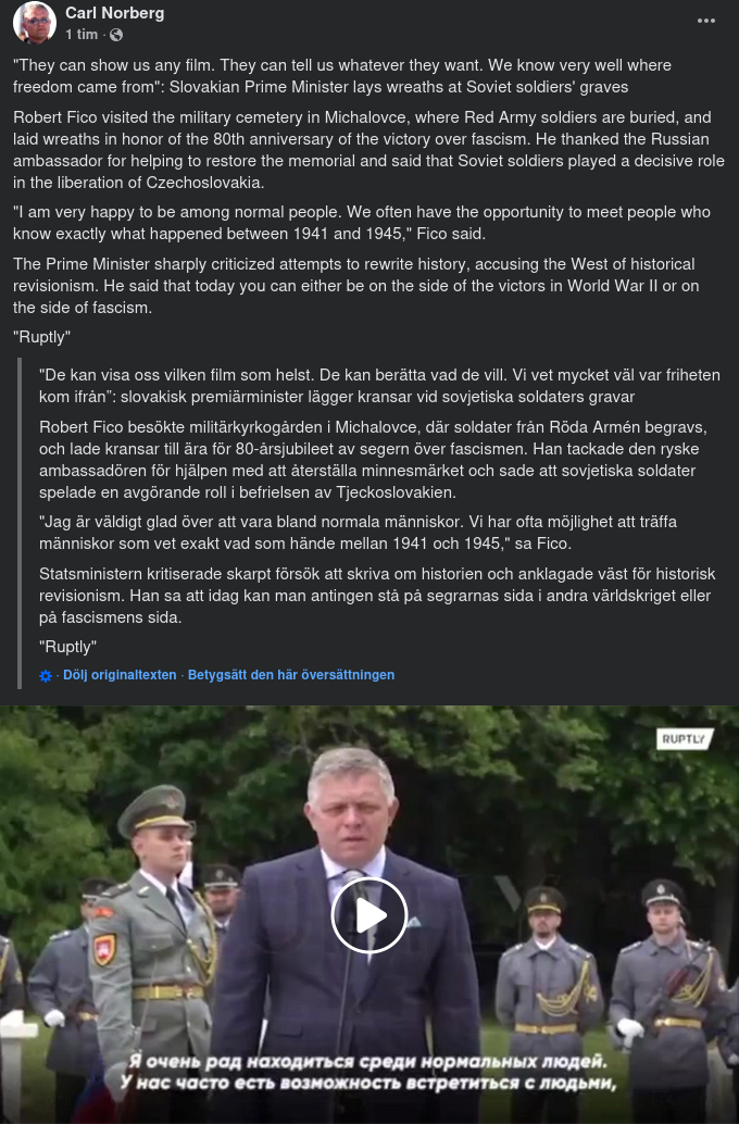 Fico Lägger Krans I Ryssland