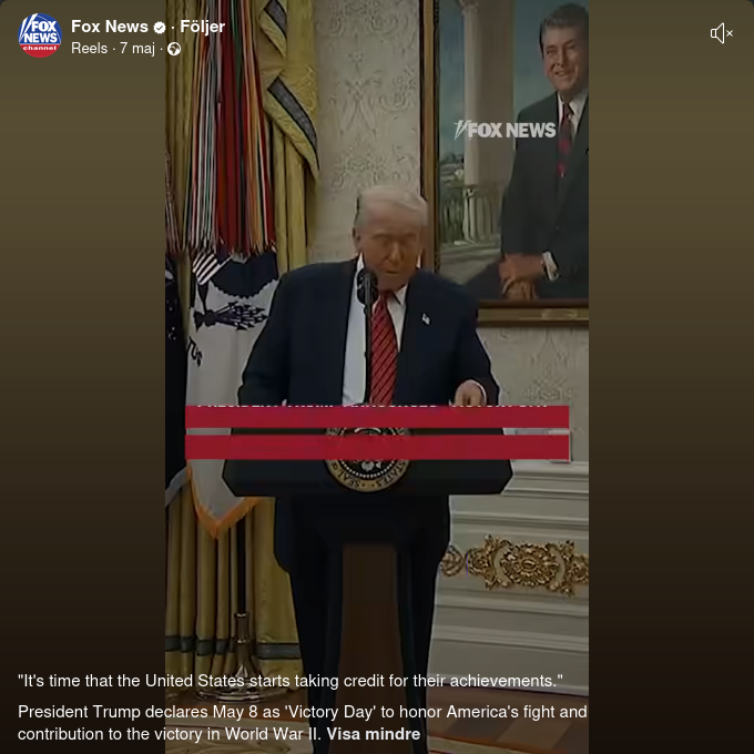 Amerikansk Segerdag - 8 Maj